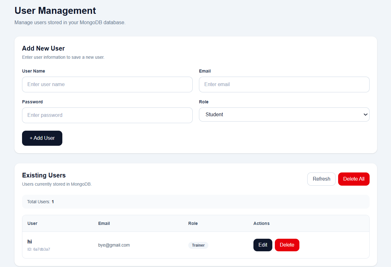 CRUD Management System